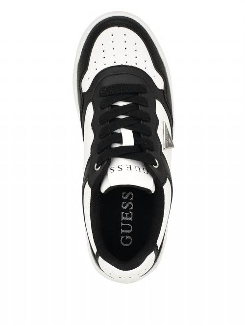 Guess Miram Two-Tone Sneakers Negrii Albi | GUESS-SN29555