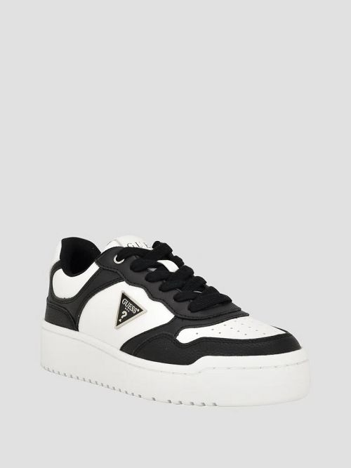 Guess Miram Two-Tone Sneakers Negrii Albi | GUESS-SN29555