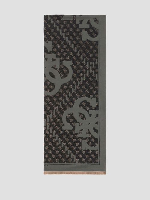 Guess Mito Quattro G Jacquard Scarf Negrii | GUESS-SN31854