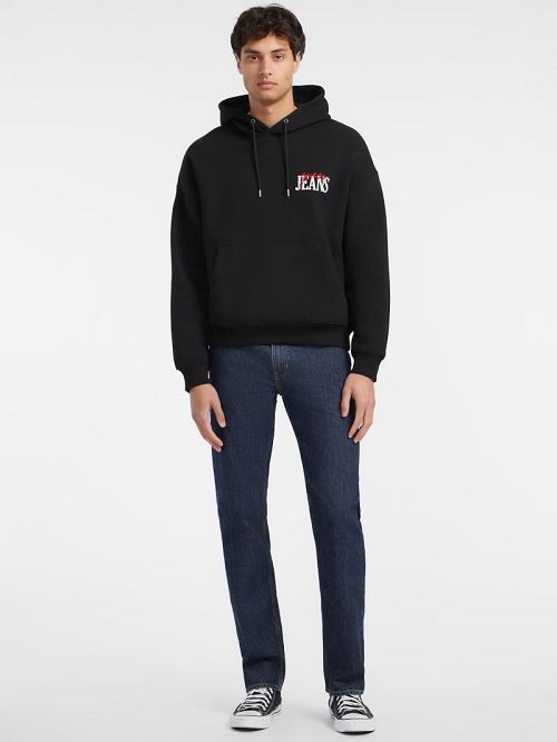 Guess Mixed Chest Logo Hoodie Negrii | GUESS-SN30958
