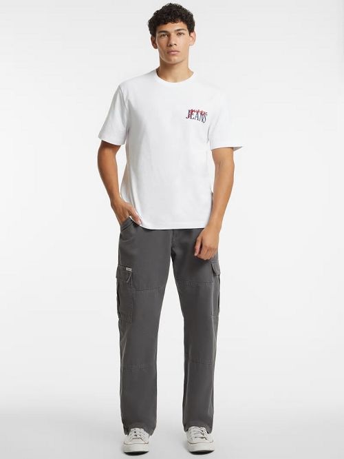Guess Mixed Chest Logo Tee Albi | GUESS-SN30565