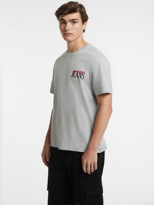 Guess Mixed Chest Logo Tee Gri | GUESS-SN30564