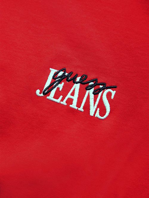 Guess Mixed Chest Logo Tee Rosii | GUESS-SN30502