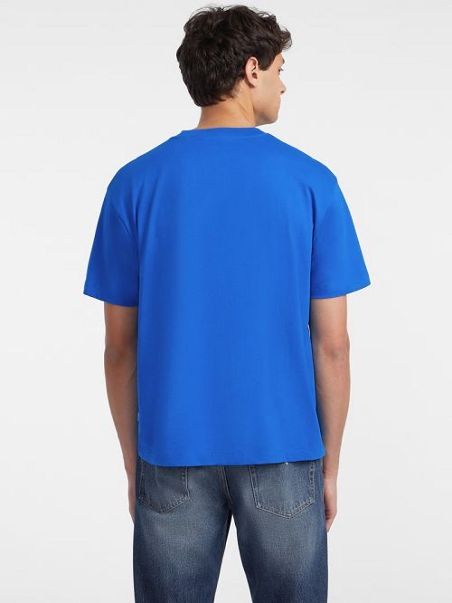 Guess Mixed Logo Tee Albastri | GUESS-SN30490