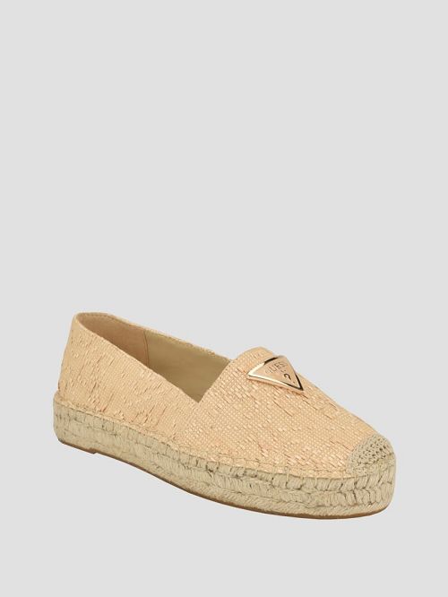 Guess Mones Espadrille Flats Bej | GUESS-SN29879