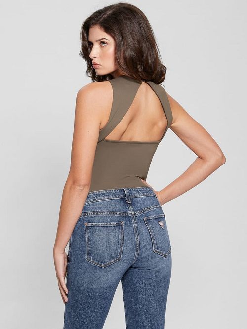 Guess Mora Cutout Tank Top Maro | GUESS-SN27073