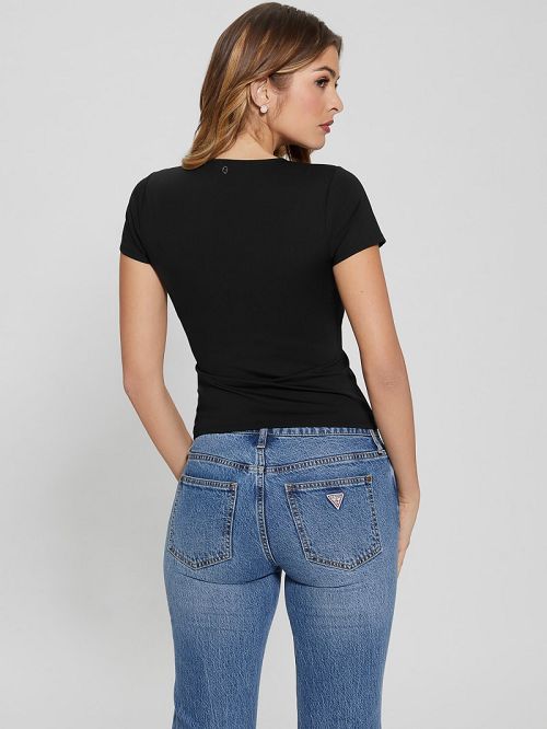 Guess Morgen Keyhole Top Negrii | GUESS-SN27543