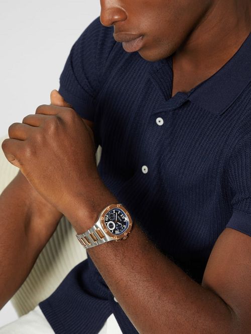 Guess Multi-Tone and Blue Multifunction Watch Argintii | GUESS-SN31607