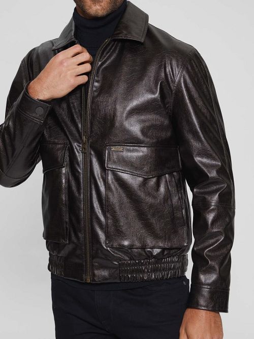 Guess Multipocketed Aviator Flight Jacket Maro | GUESS-SN30877