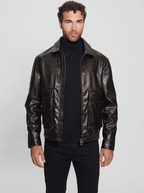 Guess Multipocketed Aviator Flight Jacket Maro | GUESS-SN30877