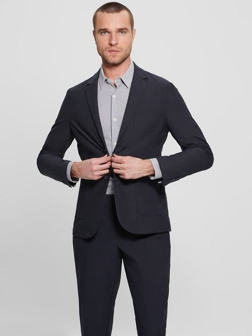 Guess Myron Tech-Stretch Blazer Albastri | GUESS-SN30732