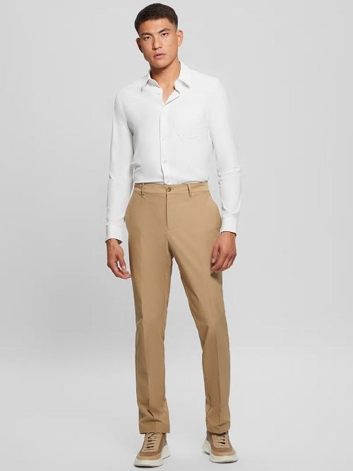 Guess Myron Tech-Stretch Dressy Pants Bej | GUESS-SN31404
