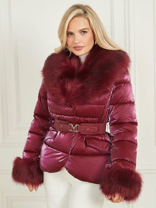 Guess Nausicaa Puffer Jacket Violet | GUESS-SN27877