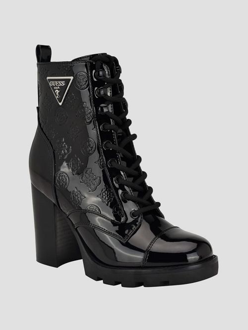 Guess Neady Patent Booties Negrii | GUESS-SN29938