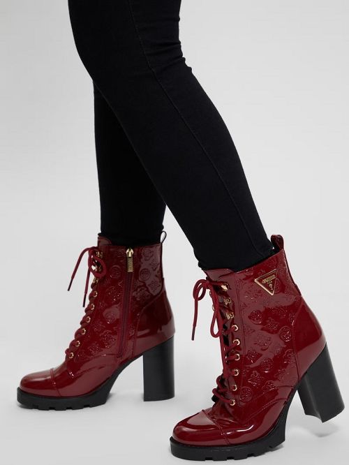 Guess Neady Patent Booties Rosii | GUESS-SN29930
