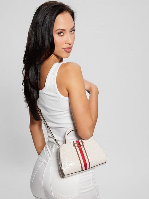 Guess Nelka Embossed Mini Satchel Albi | GUESS-SN29265