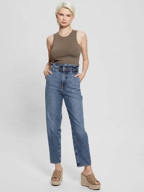 Guess Nelli Paperbag Jeans Albastri | GUESS-SN26499