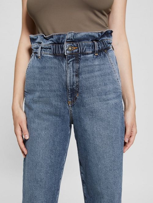 Guess Nelli Paperbag Jeans Albastri | GUESS-SN26499