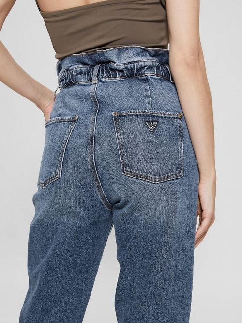 Guess Nelli Paperbag Jeans Albastri | GUESS-SN26499