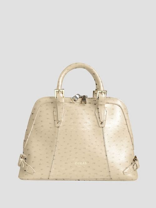 Guess New Adele Luxe Leather Small Dome Satchel Maro | GUESS-SN29245