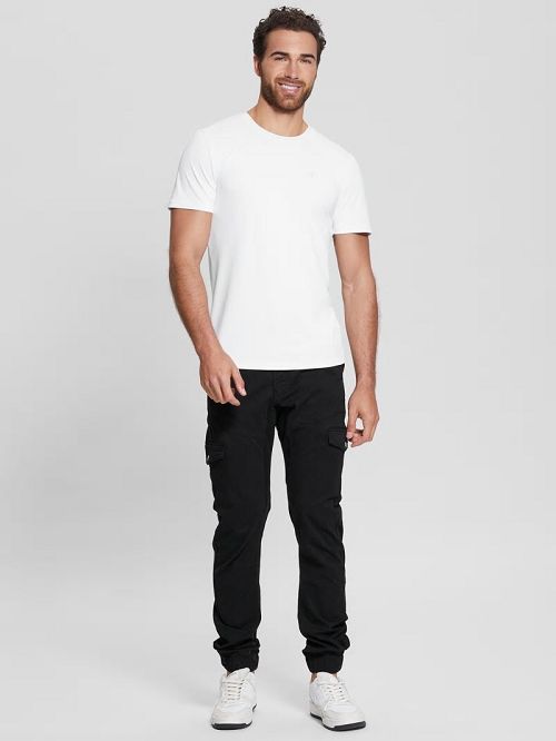 Guess New Kombat Tapered Twill Pants Negrii | GUESS-SN31391