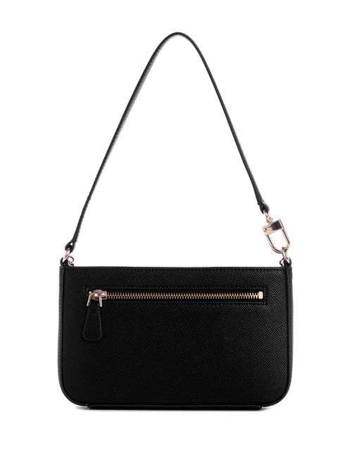 Guess Noelle Mini Top-Zip Shoulder Bag Negrii | GUESS-SN29176