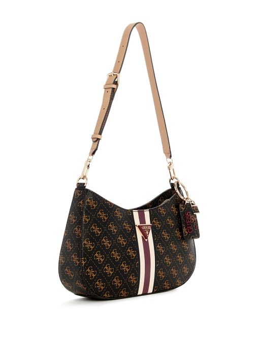 Guess Noelle Top-Zip Shoulder Bag Maro | GUESS-SN29180