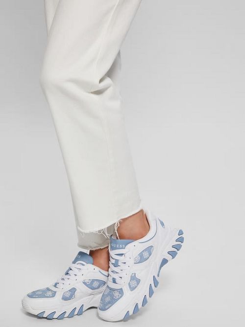 Guess Norina Peony Jogger Sneakers Negrii Albi | GUESS-SN29501