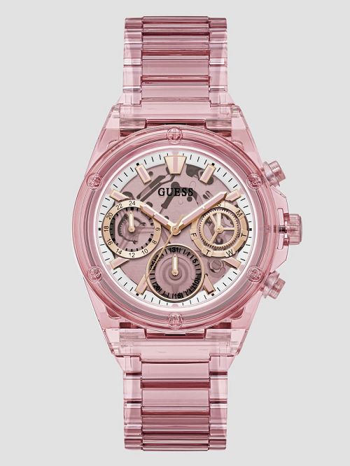 Guess Nude Transparent Multifunction Watch Bej | GUESS-SN30037