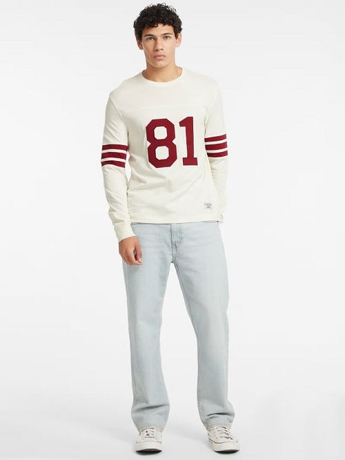Guess Number 81 Striped Long-Sleeve Tee Albi | GUESS-SN31005