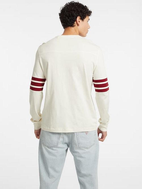 Guess Number 81 Striped Long-Sleeve Tee Albi | GUESS-SN31005