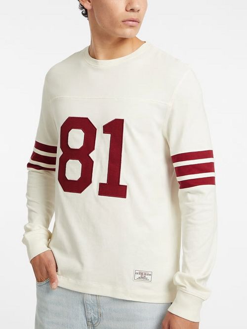 Guess Number 81 Striped Long-Sleeve Tee Albi | GUESS-SN31005