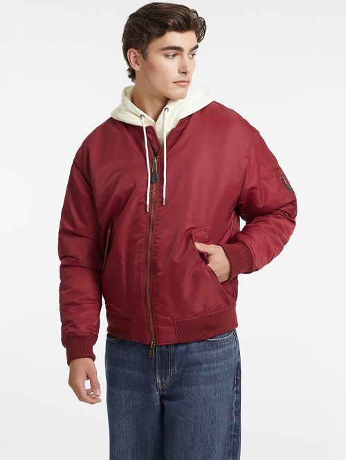 Guess Nylon Bomber Jacket Rosii | GUESS-SN30822