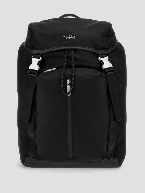 Guess Nylon Buckle Backpack Negrii | GUESS-SN31733
