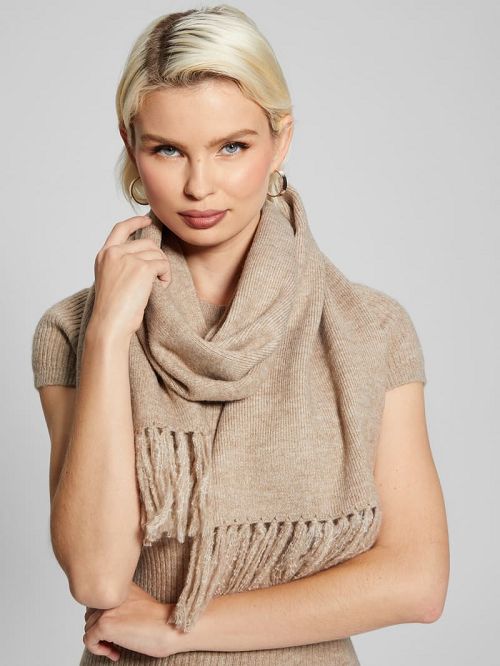 Guess Oblong Heathered Scarf Bej | GUESS-SN30189