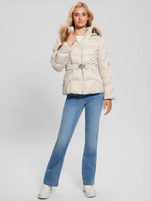 Guess Olga Genuine Down Jacket Albi | GUESS-SN27916