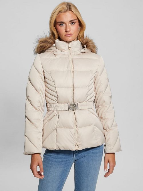 Guess Olga Genuine Down Jacket Albi | GUESS-SN27916