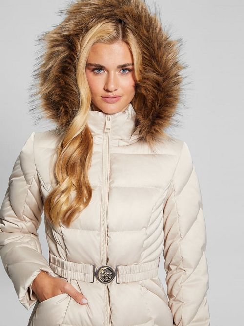 Guess Olga Genuine Down Jacket Albi | GUESS-SN27916