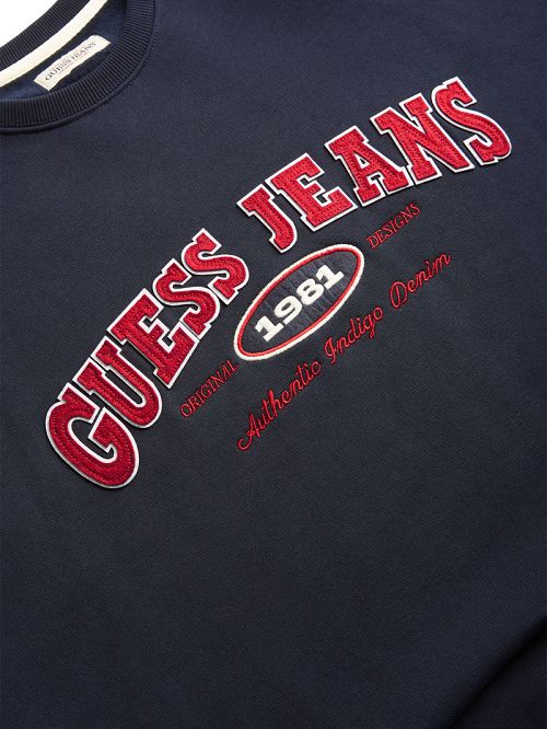 Guess Original Design Sweatshirt Albastri | GUESS-SN30978