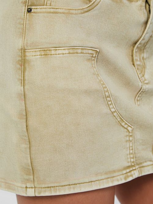 Guess Originals Aged-Denim Mini Skirt Bej | GUESS-SN26521