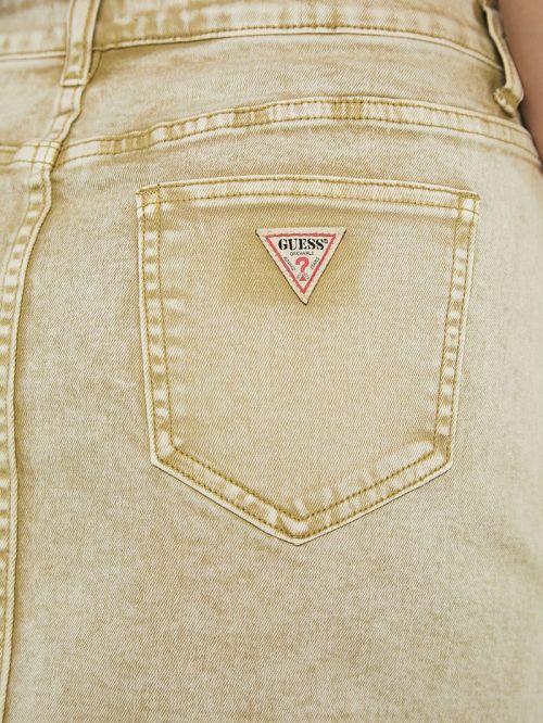 Guess Originals Aged-Denim Mini Skirt Bej | GUESS-SN26521