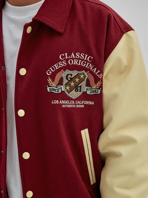Guess Originals Authentic Letterman Jacket Rosii | GUESS-SN30719