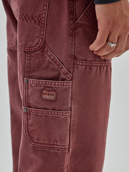 Guess Originals Canvas Carpenter Pant Rosii | GUESS-SN31409
