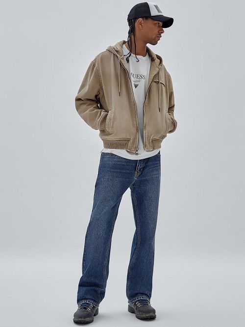 Guess Originals Canvas Worker Hoodie Bej | GUESS-SN31461