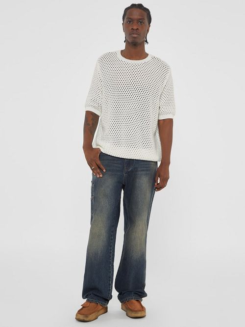 Guess Originals Crochet Sweater Albi | GUESS-SN30887