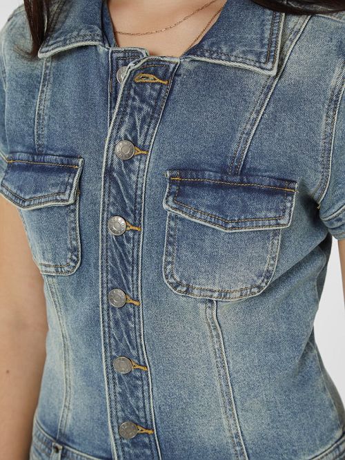 Guess Originals Denim Dress Albastri | GUESS-SN26754