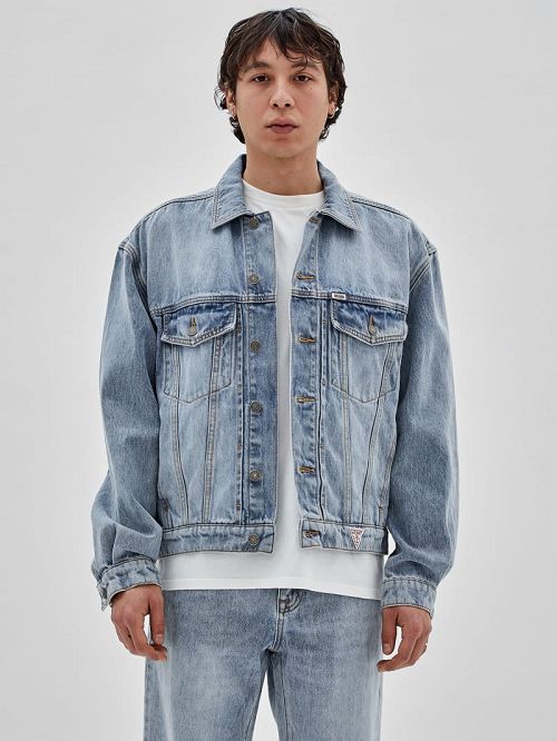 Guess Originals Denim Kit Jacket Albastri | GUESS-SN30818