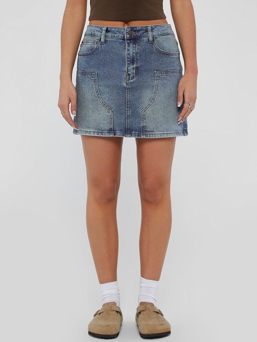 Guess Originals Denim Mini Skirt Albastri | GUESS-SN26510