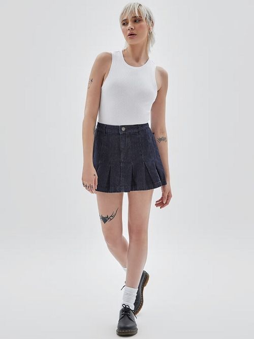 Guess Originals Denim Tennis Skirt Albastri | GUESS-SN26512