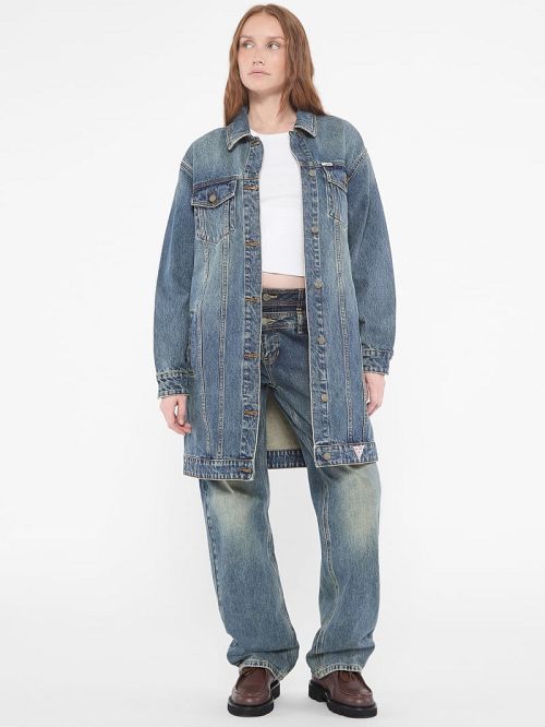 Guess Originals Denim Trucker Coat Albastri | GUESS-SN27906